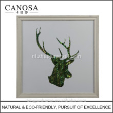 CANOSA groene shell herten hoofd muur foto met houten frame